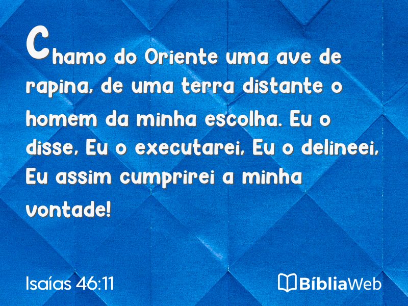 Isaías 46:11 em imagem para compartilhar