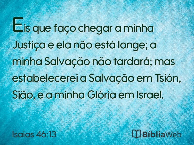 Isaías 46:13 em imagem para compartilhar