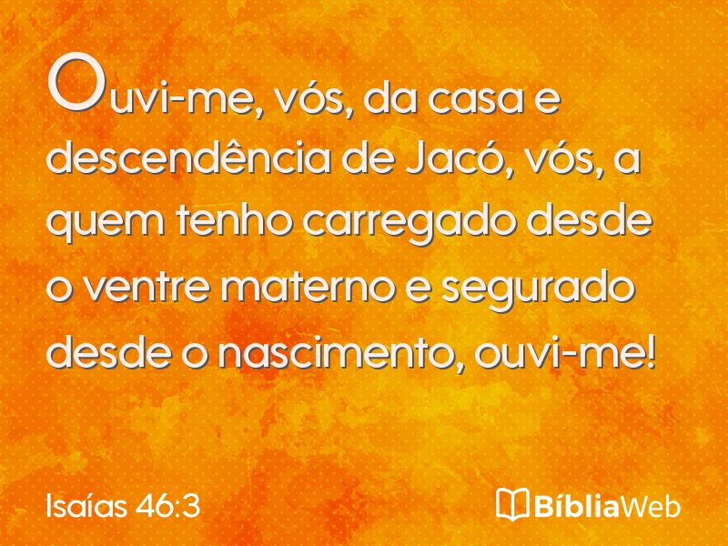 Isaías 46:3 em imagem para compartilhar