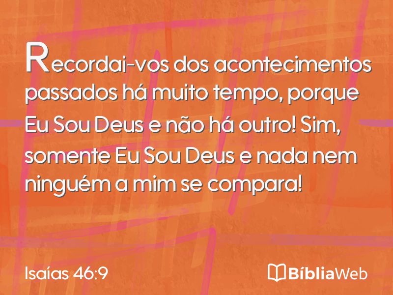 Isaías 46:9 em imagem para compartilhar