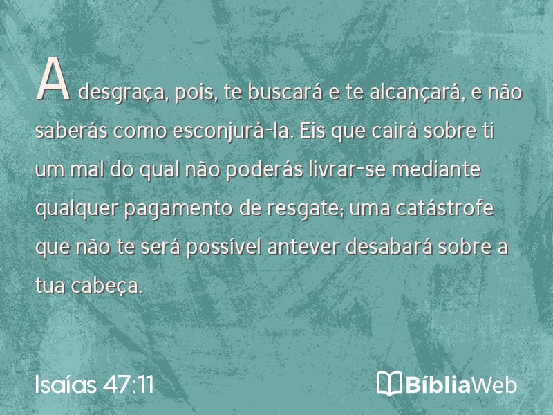 Isaías 47:11 em imagem para compartilhar