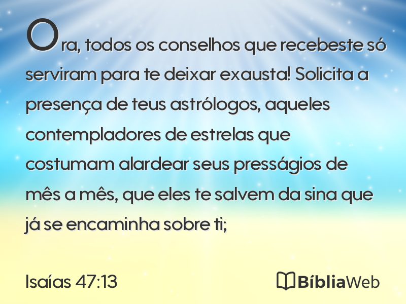Isaías 47:13 em imagem para compartilhar