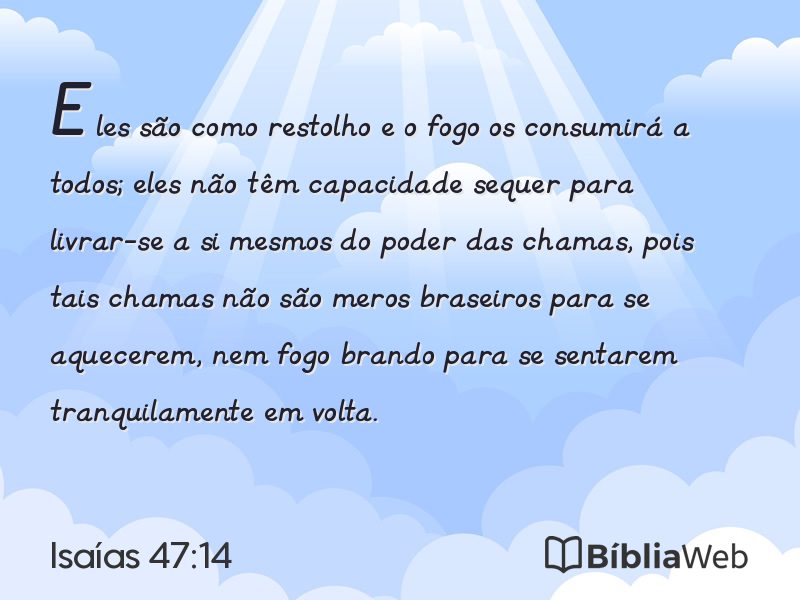 Isaías 47:14 em imagem para compartilhar
