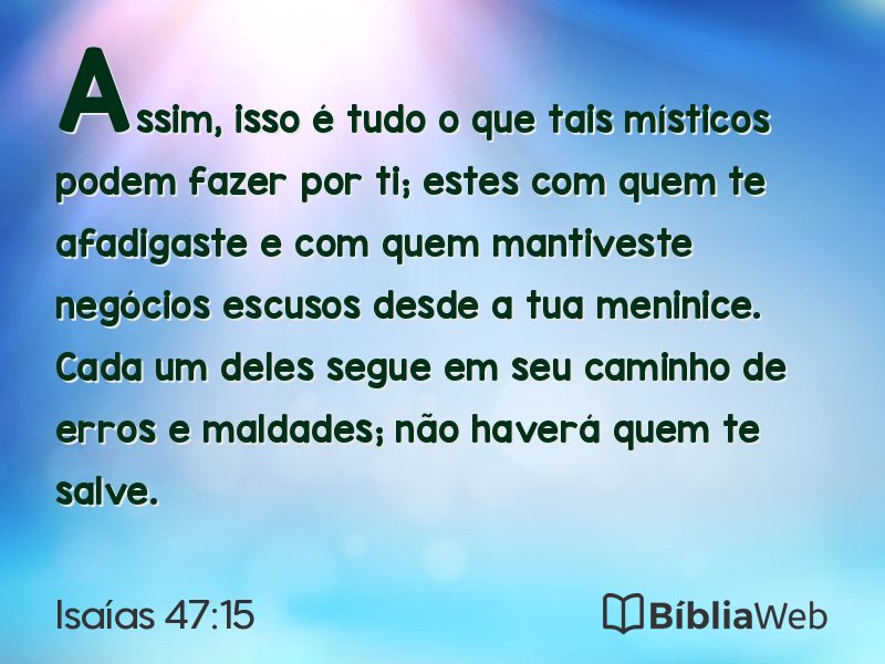 Isaías 47:15 em imagem para compartilhar