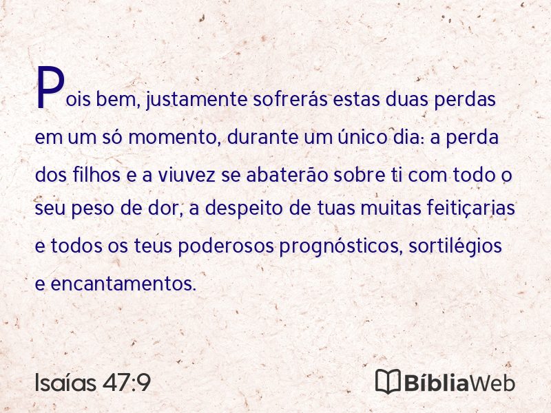 Isaías 47:9 em imagem para compartilhar
