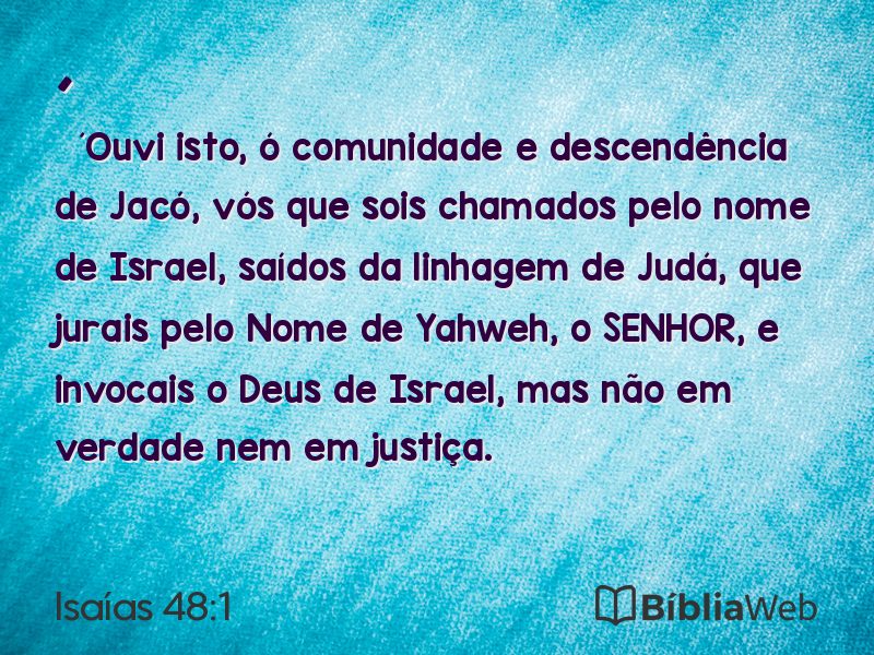Isaías 48:1 em imagem para compartilhar