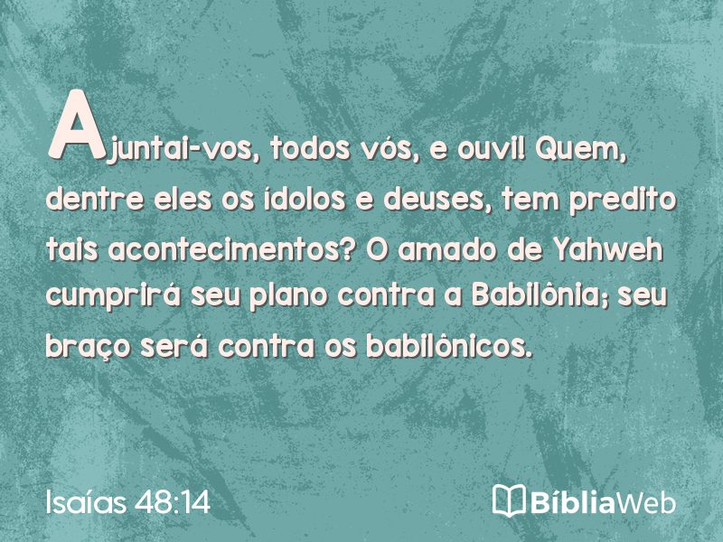 Isaías 48:14 em imagem para compartilhar