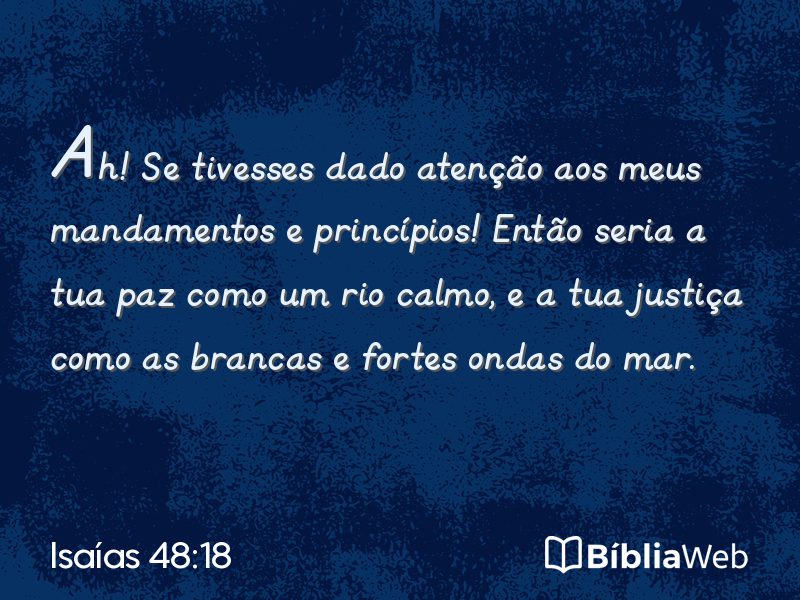 Isaías 48:18 em imagem para compartilhar