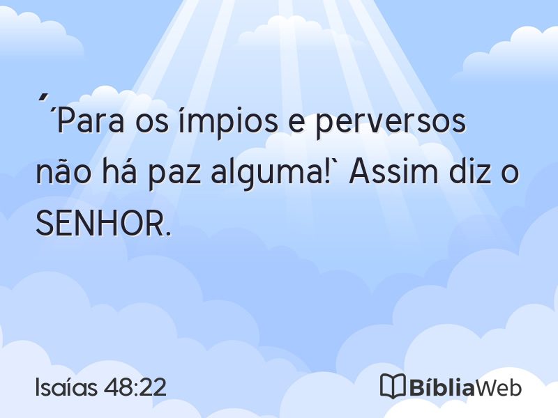 Isaías 48:22 em imagem para compartilhar