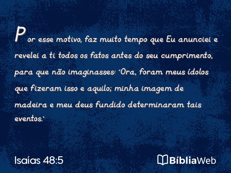 Isaías 48:5 em imagem para compartilhar