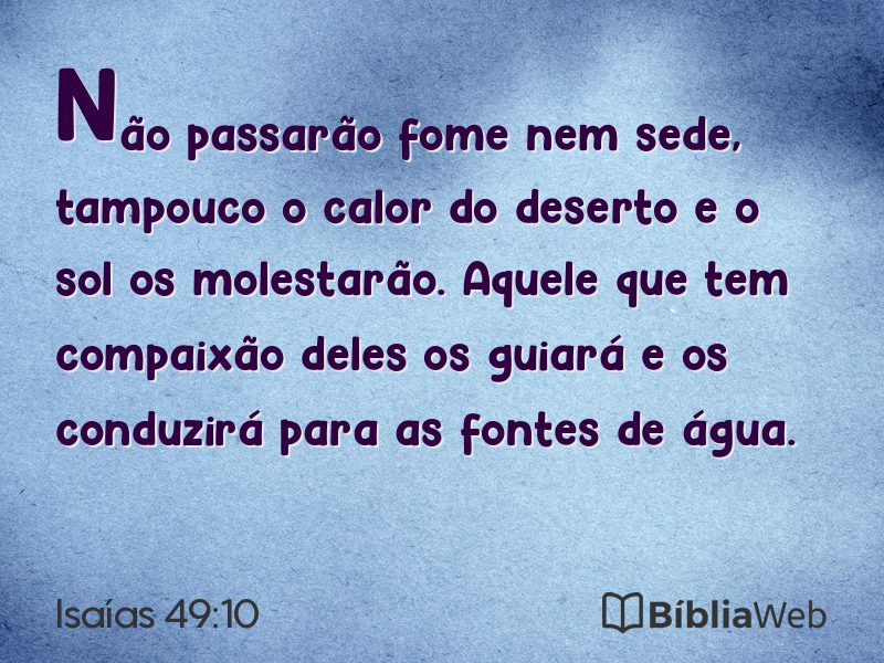 Isaías 49:10 em imagem para compartilhar