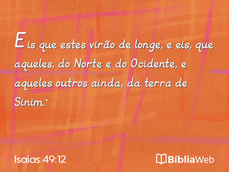 Isaías 49:12 em imagem para compartilhar