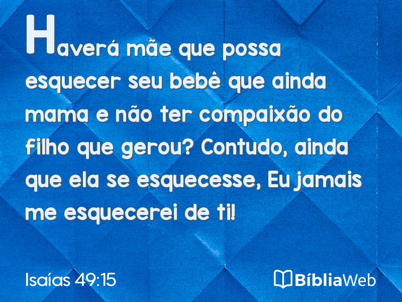 Isaías 49:15 em imagem para compartilhar