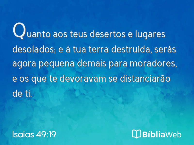Isaías 49:19 em imagem para compartilhar