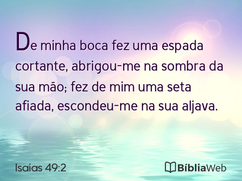 Isaías 49:2 em imagem para compartilhar