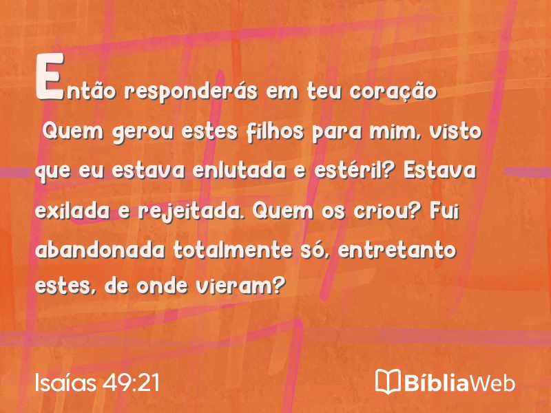 Isaías 49:21 em imagem para compartilhar