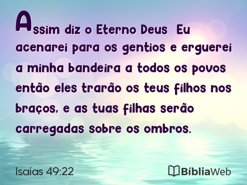 Isaías 49:22 em imagem para compartilhar