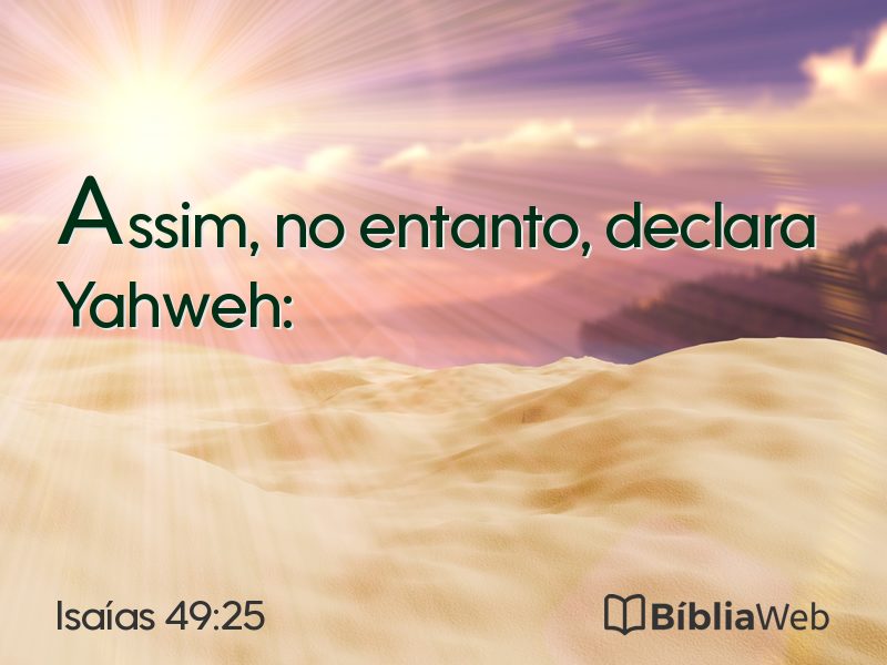Isaías 49:25 em imagem para compartilhar