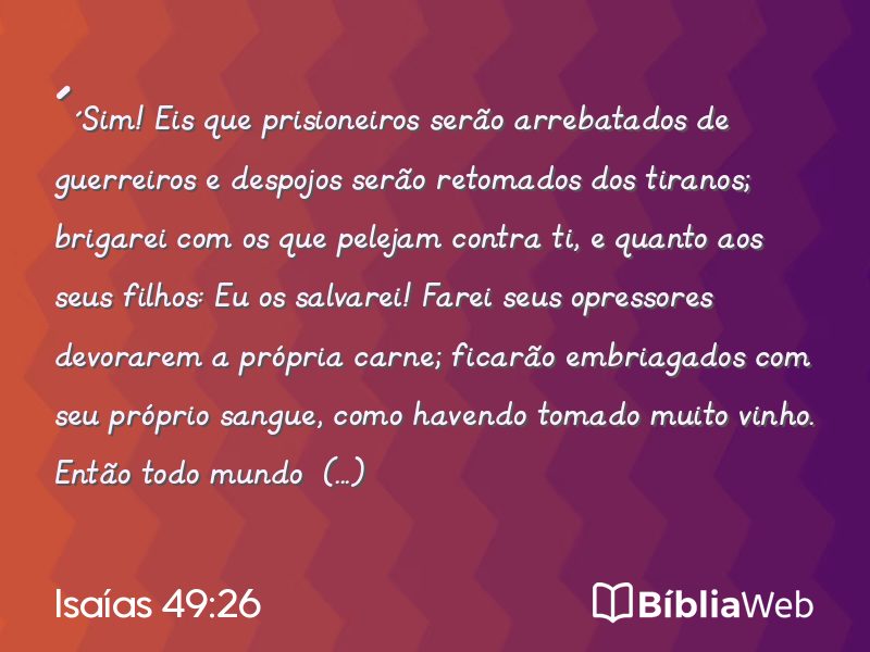 Isaías 49:26 em imagem para compartilhar