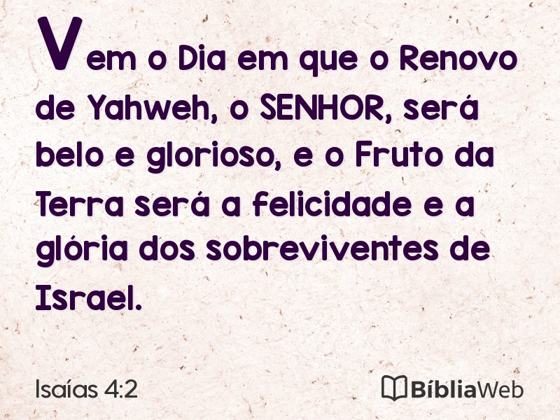 Isaías 4:2 em imagem para compartilhar