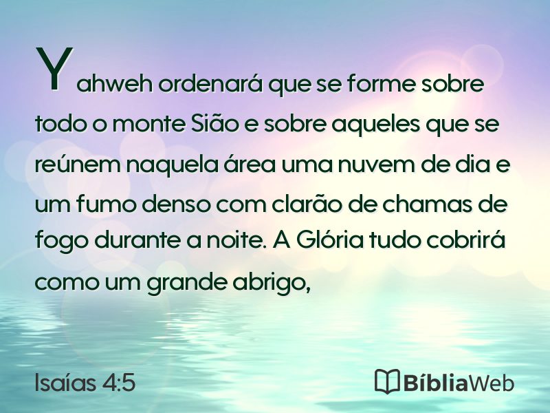 Isaías 4:5 em imagem para compartilhar
