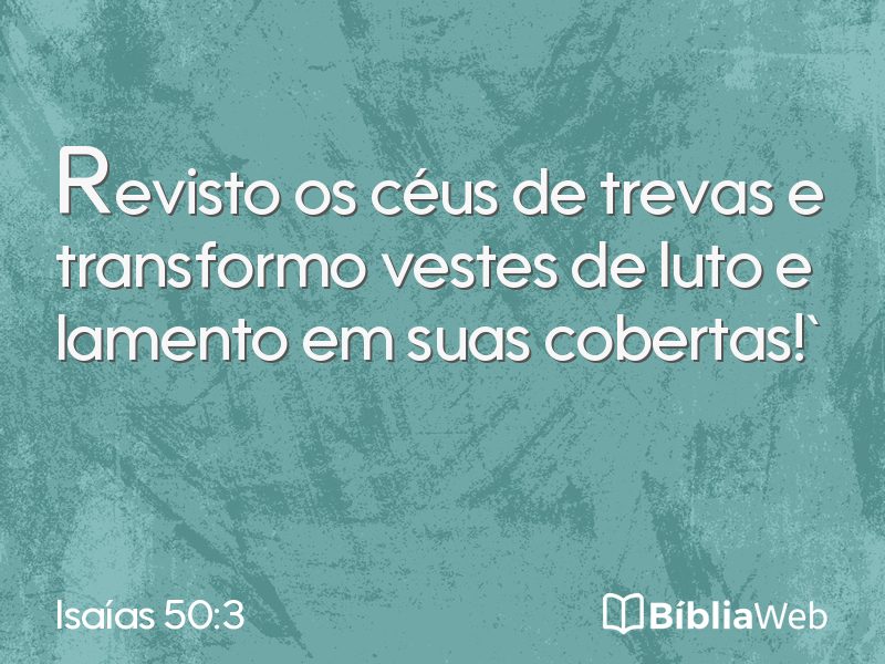 Isaías 50:3 em imagem para compartilhar