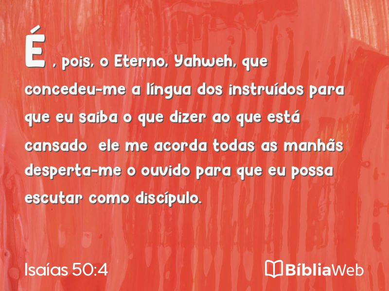 Isaías 50:4 em imagem para compartilhar