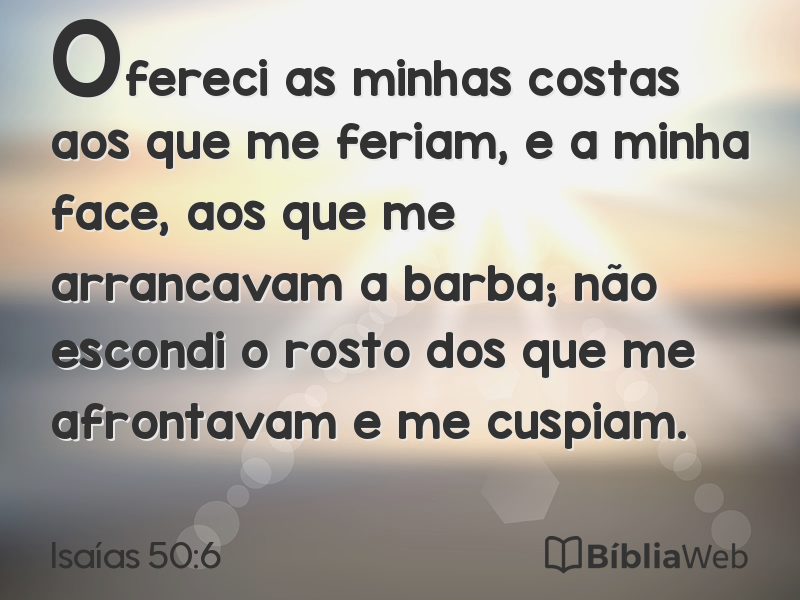Isaías 50:6 em imagem para compartilhar