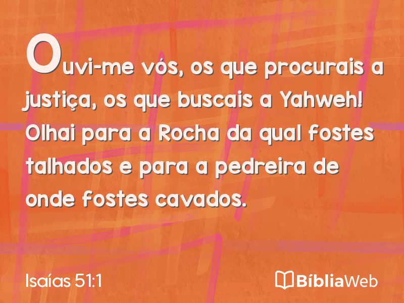 Isaías 51:1 em imagem para compartilhar