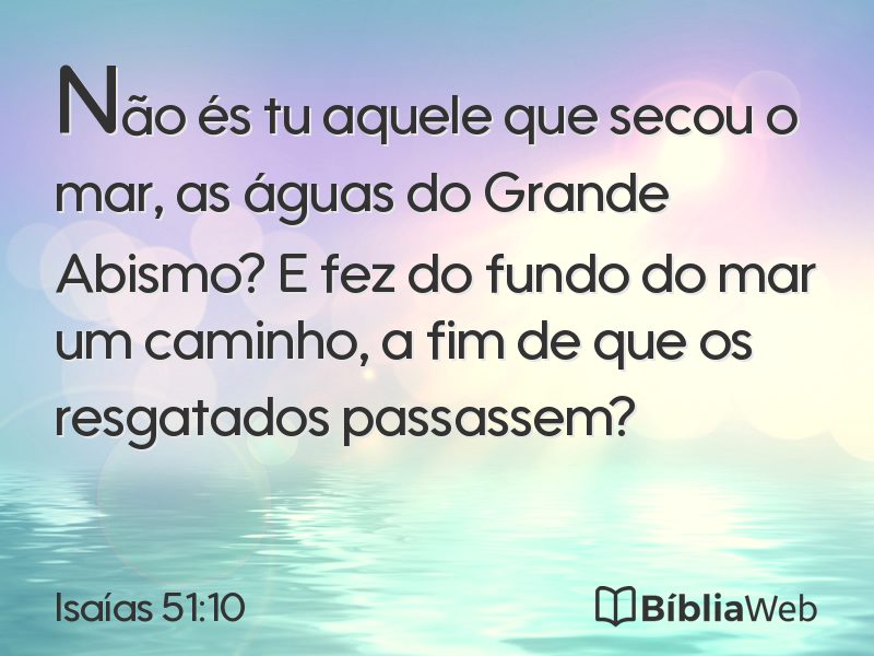 Isaías 51:10 em imagem para compartilhar