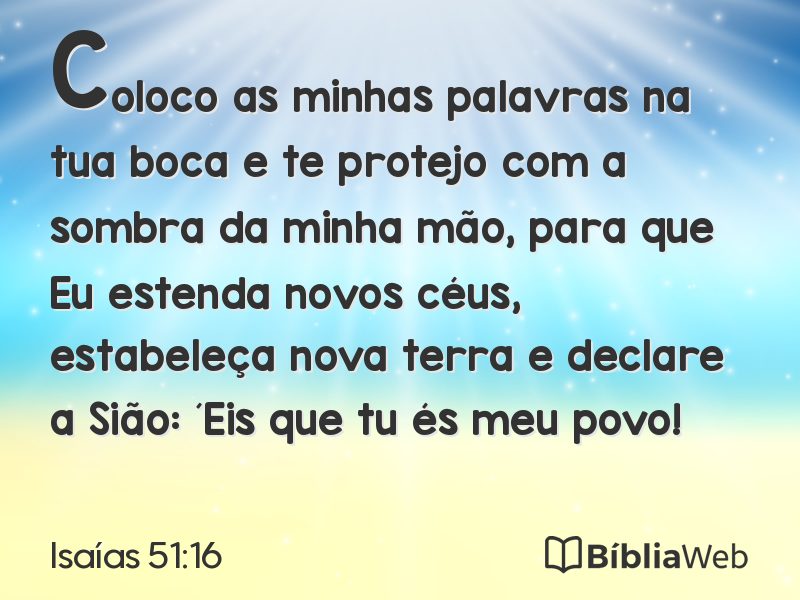 Isaías 51:16 em imagem para compartilhar