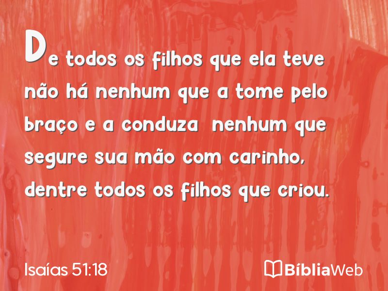 Isaías 51:18 em imagem para compartilhar