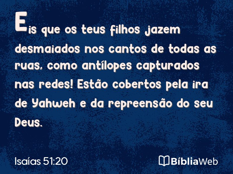 Isaías 51:20 em imagem para compartilhar