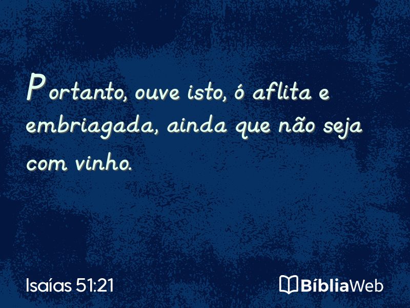 Isaías 51:21 em imagem para compartilhar
