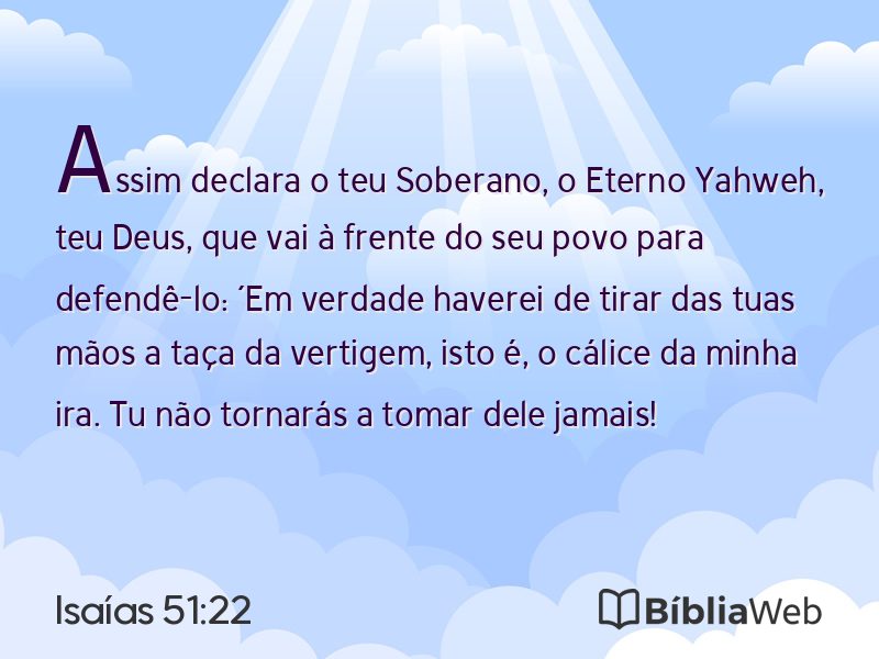 Isaías 51:22 em imagem para compartilhar