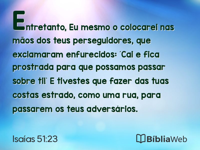 Isaías 51:23 em imagem para compartilhar
