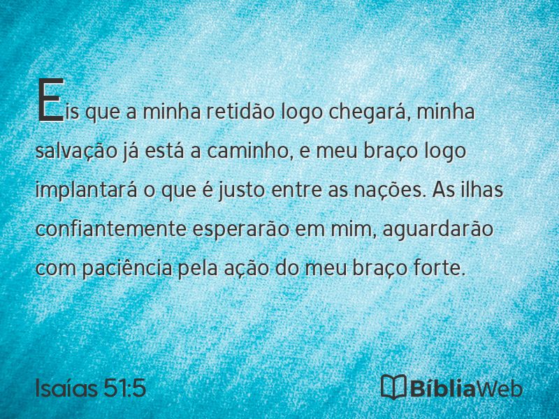 Isaías 51:5 em imagem para compartilhar
