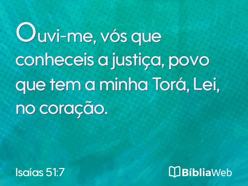 Isaías 51:7 em imagem para compartilhar