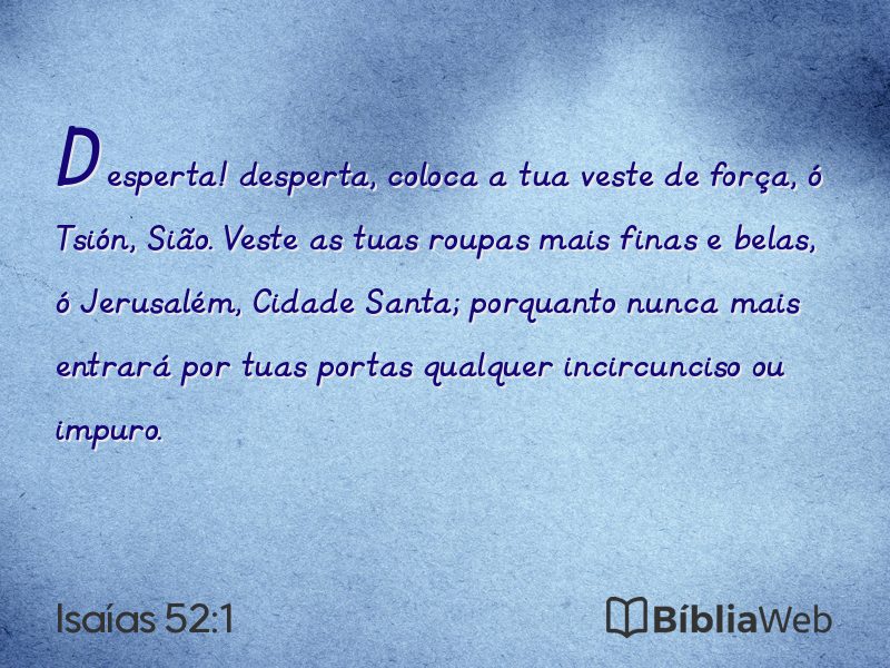 Isaías 52:1 em imagem para compartilhar