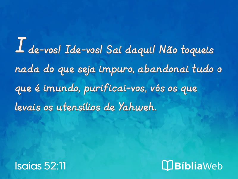 Isaías 52:11 em imagem para compartilhar