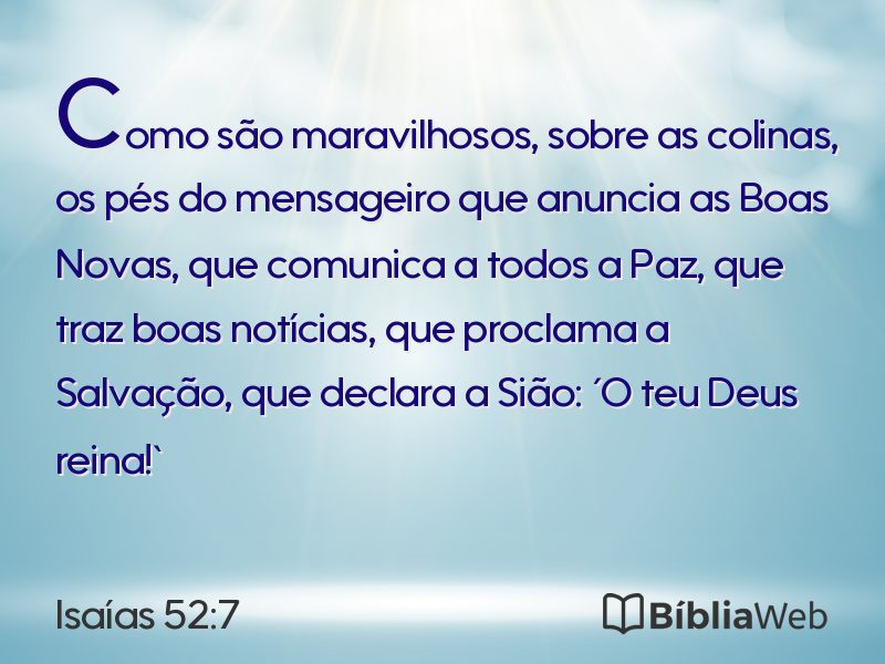 Isaías 52:7 em imagem para compartilhar