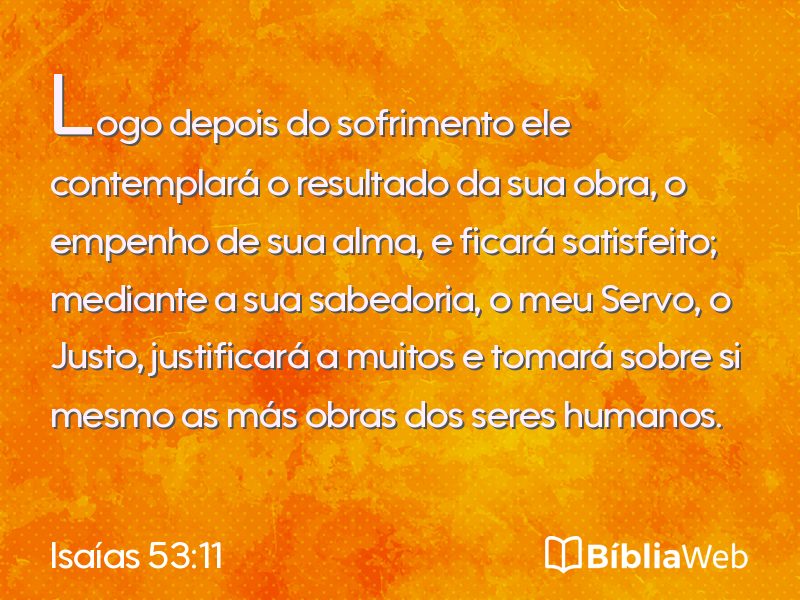 Isaías 53:11 em imagem para compartilhar