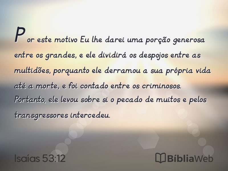 Isaías 53:12 em imagem para compartilhar