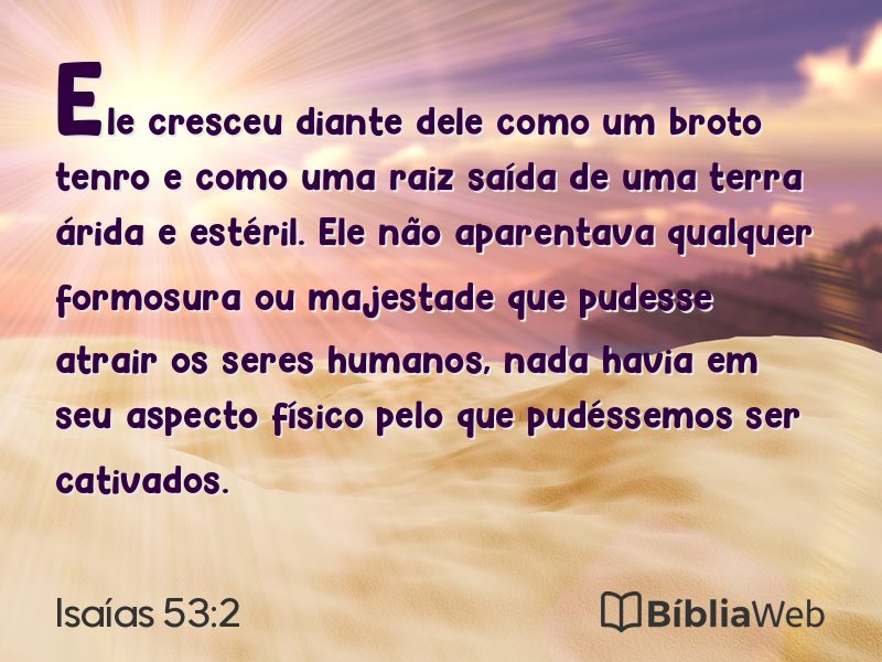 Isaías 53:2 em imagem para compartilhar