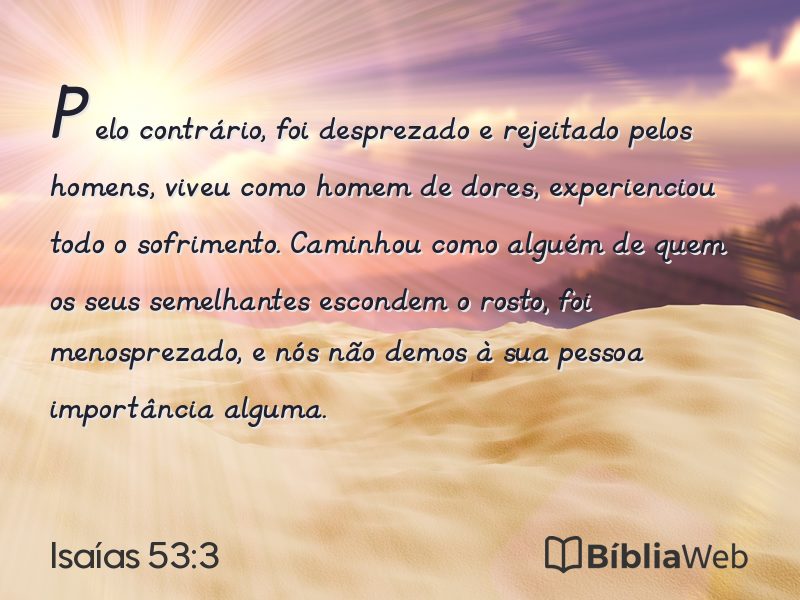 Isaías 53:3 em imagem para compartilhar