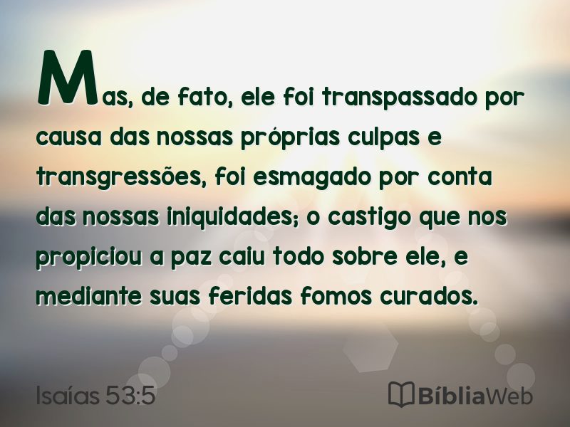 Isaías 53:5 em imagem para compartilhar