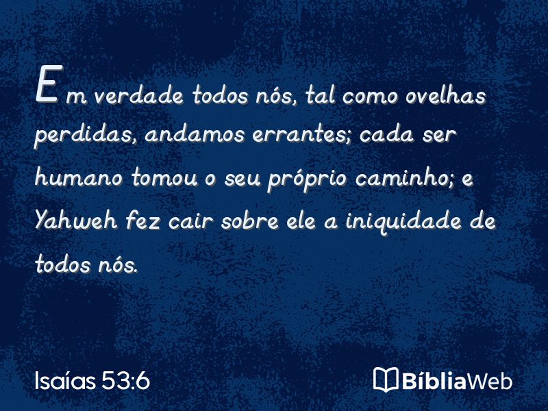 Isaías 53:6 em imagem para compartilhar