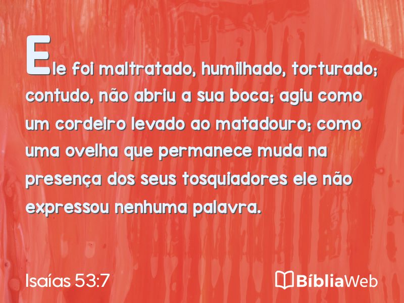 Isaías 53:7 em imagem para compartilhar