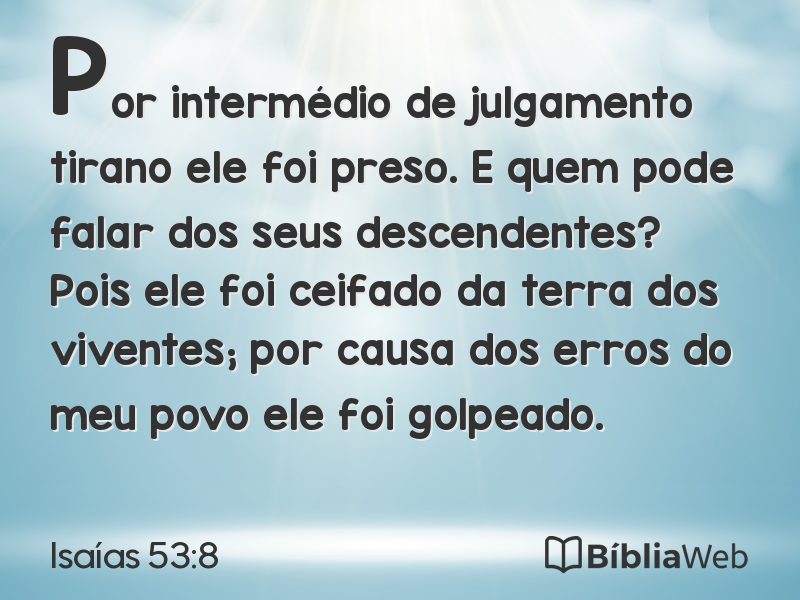 Isaías 53:8 em imagem para compartilhar