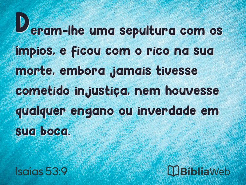 Isaías 53:9 em imagem para compartilhar